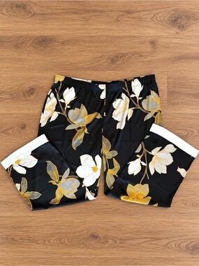 Breezies Intimately You Women’s XL Magnilia Floral Satin/Silk Pajama Pant